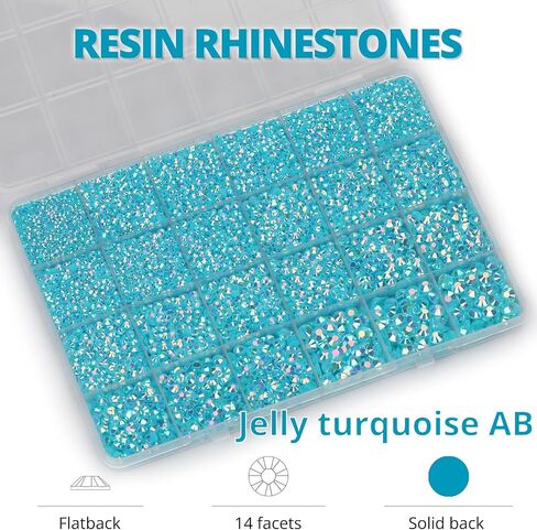 30000Pcs Resin Rhinestones Set for Crafting Bedazzling, Gray Flatback Gems Jewels for Crafts Clothes Shoes Fabric Outfit Nails Makeup, Grey Flat Back Crystal 2-6mm with b 7000 Glue in Kuwait