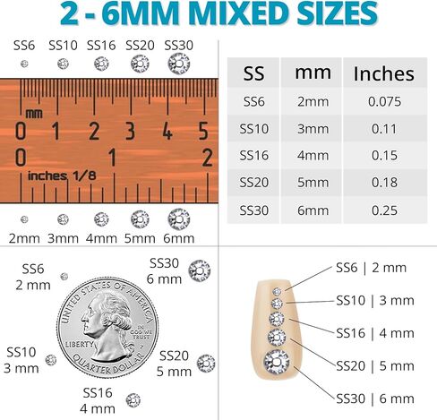 30000Pcs Resin Rhinestones Set for Crafting Bedazzling, Gray Flatback Gems Jewels for Crafts Clothes Shoes Fabric Outfit Nails Makeup, Grey Flat Back Crystal 2-6mm with b 7000 Glue in Kuwait