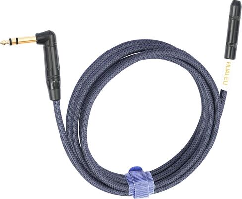 6FT 1/4 Right Angle TRS Stereo Male to Female Audio Extension Cord,Right Angle 6.35MM TRS Male to Female Stereo Headphone Guitar Extension Cable Cord for Amplifiers,Headphone,Electronic Drums in Saudi Arabia