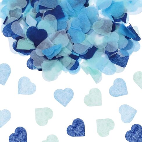 MECCANIXITY 2400 Pcs 1 Inch Hearts Paper Confetti Tissue Confetti Party Decoration for Balloon, Wedding, Valentine's Day Table Decorations, Purple in Kuwait