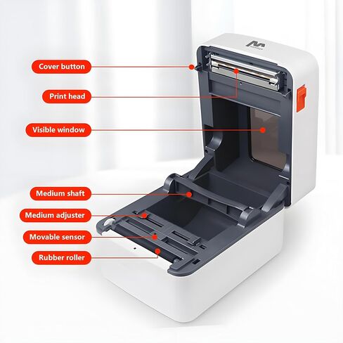 4x6 Shipping Label Printer with A Built-in Label Bin – USB Thermal Printer Fast, Easy Setup, Supports iOS, Android, Windows, Mac in Saudi Arabia