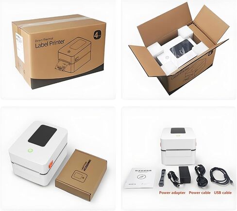 4x6 Shipping Label Printer with A Built-in Label Bin – USB Thermal Printer Fast, Easy Setup, Supports iOS, Android, Windows, Mac in Saudi Arabia