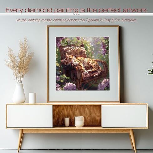Sanjee Tree Diamond Painting Kits for Adults, Diamond Art Kits for Beginner, 5D DIY Round Full Drill Gem Art Crafts for Home Wall Decor Gift, 12x12inch in Saudi Arabia