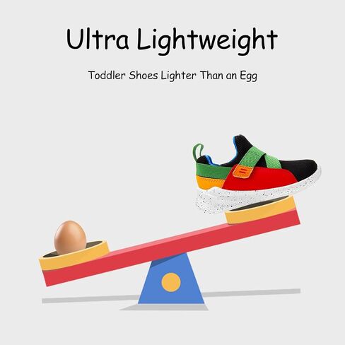 SKYWHEEL Toddler Tennis Shoes Boys Girls Barefoot Slip On Shoes Kids Lightweight Breathable Sports Sneakers for Walking Running in Saudi Arabia