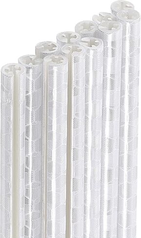 HARFINGTON 72pcs Bike Reflective Spoke Skins 0.2" Plastic Bicycle Spoke Reflectors Spoke Covers Trim Wrap Wheel 360°Visibility for Road Mountain Bike Motorcycles Decoration, White in Saudi Arabia