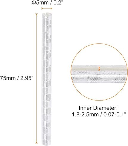 HARFINGTON 72pcs Bike Reflective Spoke Skins 0.2" Plastic Bicycle Spoke Reflectors Spoke Covers Trim Wrap Wheel 360°Visibility for Road Mountain Bike Motorcycles Decoration, White in Saudi Arabia