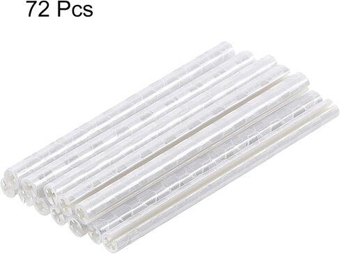HARFINGTON 72pcs Bike Reflective Spoke Skins 0.2" Plastic Bicycle Spoke Reflectors Spoke Covers Trim Wrap Wheel 360°Visibility for Road Mountain Bike Motorcycles Decoration, White in Saudi Arabia