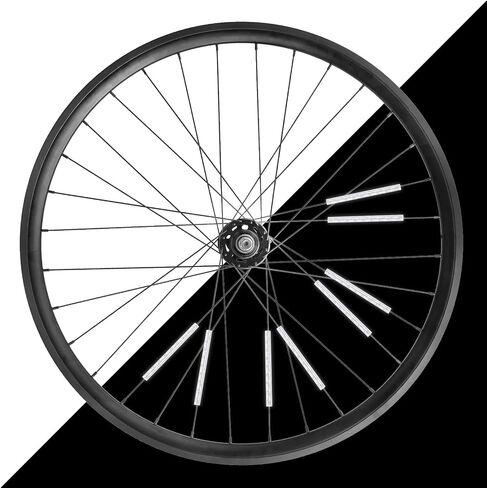 HARFINGTON 72pcs Bike Reflective Spoke Skins 0.2" Plastic Bicycle Spoke Reflectors Spoke Covers Trim Wrap Wheel 360°Visibility for Road Mountain Bike Motorcycles Decoration, White in Saudi Arabia