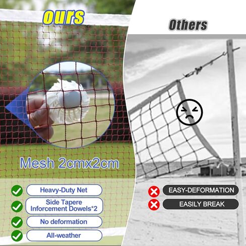 Volleyball Poles,Badminton Net Stand Portable,Indoor Outdoor Volleyball Poles with Fillable Base,Volleyball Net for Backyard,Heavy Duty Volleyball Net Set,for Adults Youth, A in Saudi Arabia