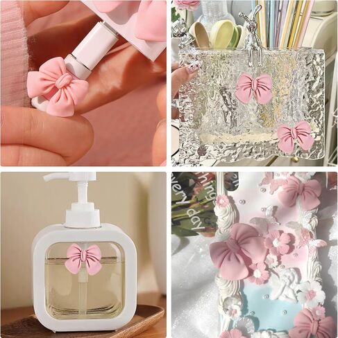 26pcs سحر الوحل Bow Flatback راتنجات السحر اللطيف القوس لحالات الهاتف ، وإطارات الصور ، وصناديق المجوهرات ، وصناديق القرطاسية ، و Scrapbooking DIY (ملونة) in Kuwait