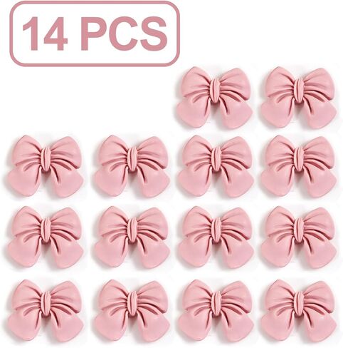 26pcs سحر الوحل Bow Flatback راتنجات السحر اللطيف القوس لحالات الهاتف ، وإطارات الصور ، وصناديق المجوهرات ، وصناديق القرطاسية ، و Scrapbooking DIY (ملونة) in Kuwait