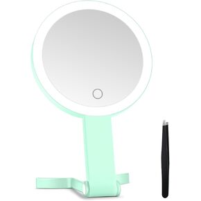 MIYADIVA Lighted Makeup Mirror, 30X Magnifying Mirror with Light and Adjustable Brightness, Hanging and Handheld Mirror with Handle, Portable Travel Makeup Mirror with Lights, Vanity Mirrors for Women in Kuwait