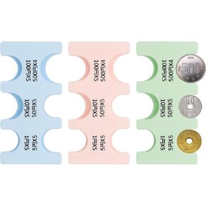 PATIKIL 3Pcs Japanese Coin Holder, Portable JPY Coin Organiser Dispenser Coin Hard Case Storage 6 Slots, Great for Home, Office, Collection, Transparent in Kuwait