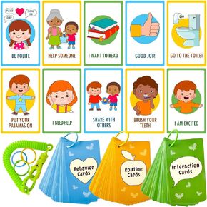 QUOKKA Autism Learning Materials - 94 Communication Cards for Kids - Visual Cards for Non-Verbal Communication, Pictured Speech Therapy in Saudi Arabia