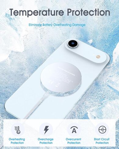 for Apple Mag-Safe Charger 2 Pack, Magnetic Wireless Charger, Silver | Made for iPhone 17/17 Pro/17 Pro Max/Air/16 15 14 13 12 Pro Max Plus mini, Charging Pad for Airpods Pro 3 2,Strong Magnet in Saudi Arabia