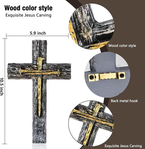 5PCS Cross My Heart, Encouragement Gift, Wooden Pocket Cross, Handheld Wooden Cross, Clinging and Praying, Fingertip Stress Relief Religious Gifts in Kuwait