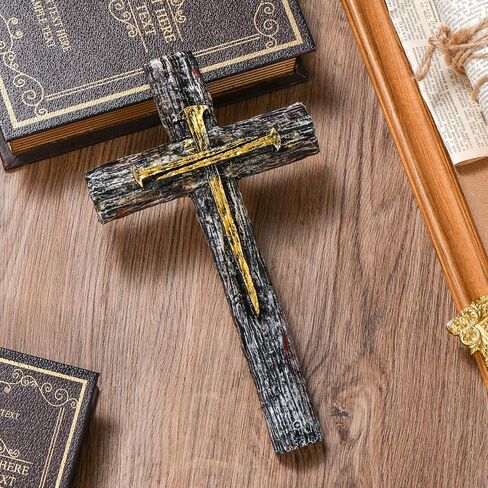5PCS Cross My Heart, Encouragement Gift, Wooden Pocket Cross, Handheld Wooden Cross, Clinging and Praying, Fingertip Stress Relief Religious Gifts in Kuwait
