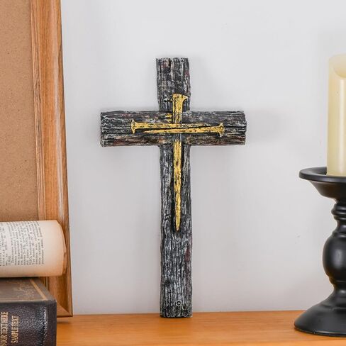 5PCS Cross My Heart, Encouragement Gift, Wooden Pocket Cross, Handheld Wooden Cross, Clinging and Praying, Fingertip Stress Relief Religious Gifts in Kuwait