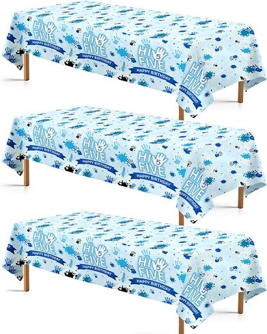 Grencian 3 Pcs Fighter Jet Pilot Birthday Party Tablecloth Military Jet Table Cover Plastic Rectangle Airplane Table Cloth Birthday Decor for Boys Pilot Aviation Party Supplies 54" x 107" in Kuwait
