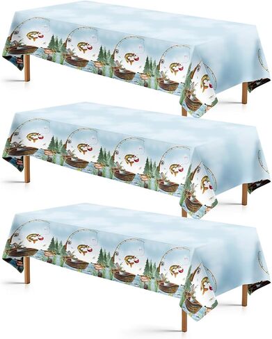 Grencian 3 Pcs Fighter Jet Pilot Birthday Party Tablecloth Military Jet Table Cover Plastic Rectangle Airplane Table Cloth Birthday Decor for Boys Pilot Aviation Party Supplies 54" x 107" in Kuwait