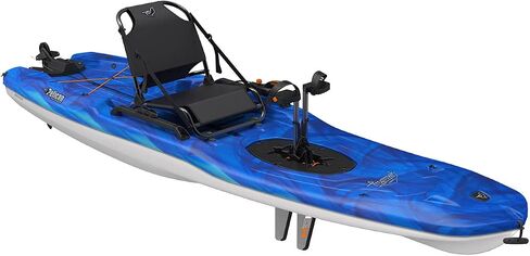 Pelican - Getaway 110 HDII Recreational Kayak - Sit-on-Top - خفيف الوزن ومستقر لشخص واحد Kayak Vapor Deep Blue-White - 11 قدم in Saudi Arabia