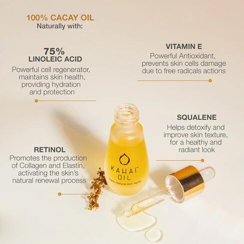 Kahai Oil - 100 ٪ طبيعية لزيت الوجه المضاد للشيخوخة زيت الكاكاي المستدام (15 مل) in Saudi Arabia