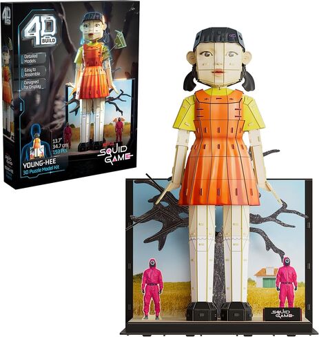 4D Build, Squid Game Young Hee Doll 3D Model Kit, Collectibles & Desk Décor, Building Toys, 193 Pieces, for Ages 12 & Up in Kuwait
