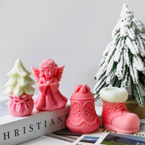 Praying Angels Silicone Mold, Angels Candle Mold for Soap Soy Wax DIY Handcraft, Snow Angels Resin Mold Gift Wedding Party Home Dinner Festive Days Car Decoration (Girl) in Saudi Arabia