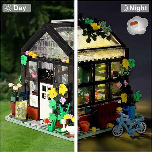 QLT White Flowers House Building مجموعة ، متوافقة مع Lego Flower Friends House خلق الأناقة وبيئة الدفء ، لعبة بناء الدفيئة ، هدية لطيفة للبنين والبنات والبالغين (639 جهاز كمبيوتر) in Kuwait