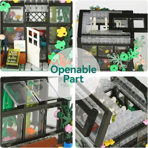QLT White Flowers House Building مجموعة ، متوافقة مع Lego Flower Friends House خلق الأناقة وبيئة الدفء ، لعبة بناء الدفيئة ، هدية لطيفة للبنين والبنات والبالغين (639 جهاز كمبيوتر) in Kuwait