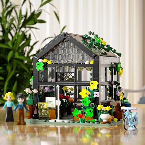 QLT White Flowers House Building مجموعة ، متوافقة مع Lego Flower Friends House خلق الأناقة وبيئة الدفء ، لعبة بناء الدفيئة ، هدية لطيفة للبنين والبنات والبالغين (639 جهاز كمبيوتر) in Kuwait