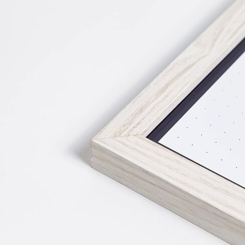 U Brands Rustic Dry Erase Calendar with White Wooden Frame, Office Supplies, with Magnet and Marker, 14" x 14" in Kuwait