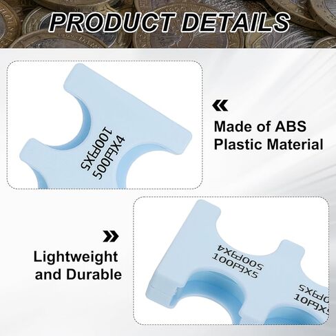 PATIKIL 3Pcs Japanese Coin Holder, Portable JPY Coin Organiser Dispenser Coin Hard Case Storage 6 Slots, Great for Home, Office, Collection, Transparent in Kuwait