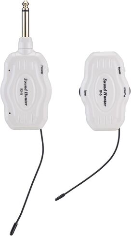 Wireless Guitar System Wireless Transmitter Receiver Set UHF Digital Transmission with Adjustable Gain Tone Control for Electric Bass Wind Instruments (white) in Kuwait