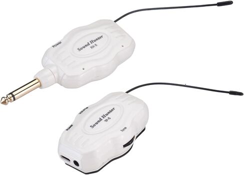 Wireless Guitar System Wireless Transmitter Receiver Set UHF Digital Transmission with Adjustable Gain Tone Control for Electric Bass Wind Instruments (white) in Kuwait