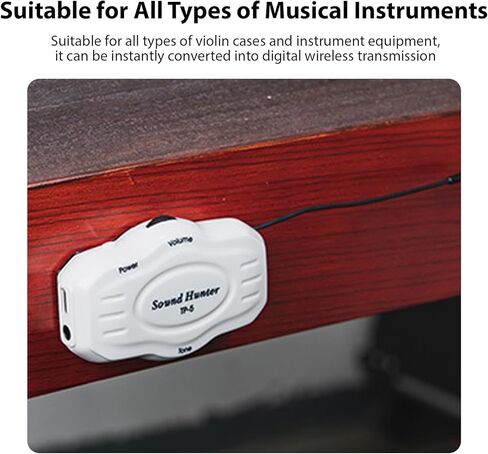 Wireless Guitar System Wireless Transmitter Receiver Set UHF Digital Transmission with Adjustable Gain Tone Control for Electric Bass Wind Instruments (white) in Kuwait