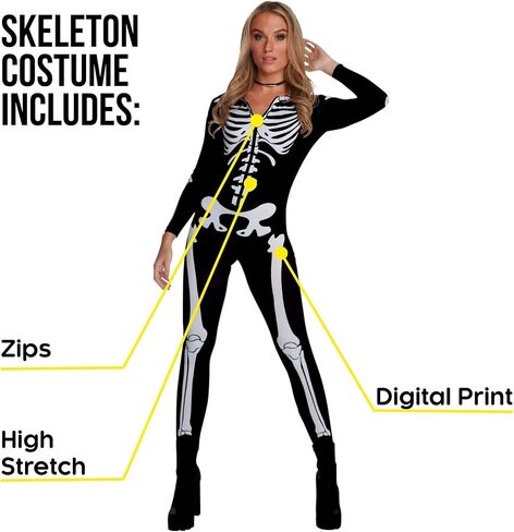 Morph Skeleton Bodysuit - زي عيد الهالوين النسائي in Kuwait