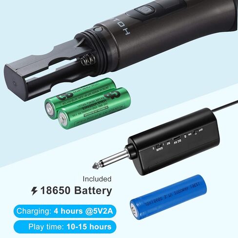 HOTEC Wireless Singing Microphones for Karaoke, Dual UHF Handheld Dynamic Mic System with Echo/Vol Control and Rechargeable Receiver, Ideal for Church, Wedding, Party, Speech, PA, Mixer in Saudi Arabia