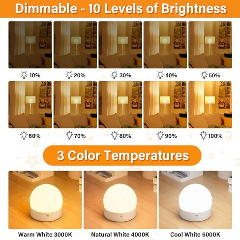 E12 Rechargeable Light Bulb with Remote Control Timer and 15 Colors Options,Battery Operated Light Bulbs,Magnetically,Dimmer,Wireless Puck Light Bulb for Wall Sconce,Non-Hardwired,Detachable,2 Pack in Kuwait