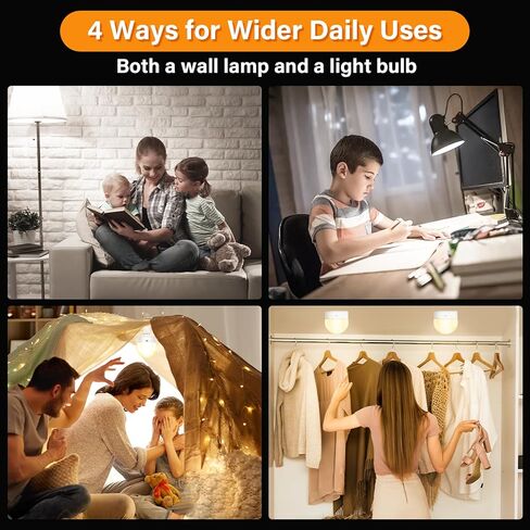 E12 Rechargeable Light Bulb with Remote Control Timer and 15 Colors Options,Battery Operated Light Bulbs,Magnetically,Dimmer,Wireless Puck Light Bulb for Wall Sconce,Non-Hardwired,Detachable,2 Pack in Kuwait