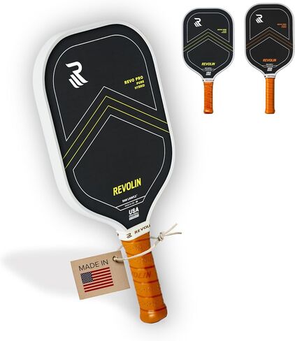 Revo Pro Reach Hybrid | Spin + Power + Control | مجداف المخلل الممتاز المصنوع في الولايات المتحدة | Lavaflx ™ Face 16mm Poly Honeycomb Core | USA Pickleball المعتمد مضرب المخلل | مجداف الحمم البركانية in Saudi Arabia