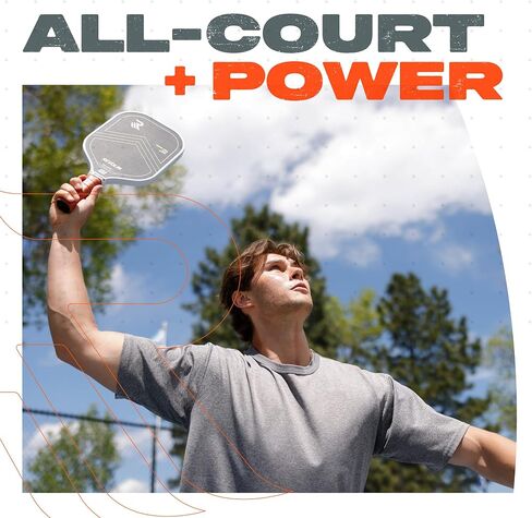 Revo Pro Reach Hybrid | Spin + Power + Control | مجداف المخلل الممتاز المصنوع في الولايات المتحدة | Lavaflx ™ Face 16mm Poly Honeycomb Core | USA Pickleball المعتمد مضرب المخلل | مجداف الحمم البركانية in Saudi Arabia