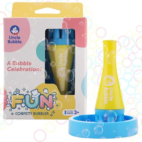 Uncle Bubble Mini Bubble Blower, Makes Thousands of Bubbles, for Kids and Toddlers, Plastic Reduction Version in Saudi Arabia