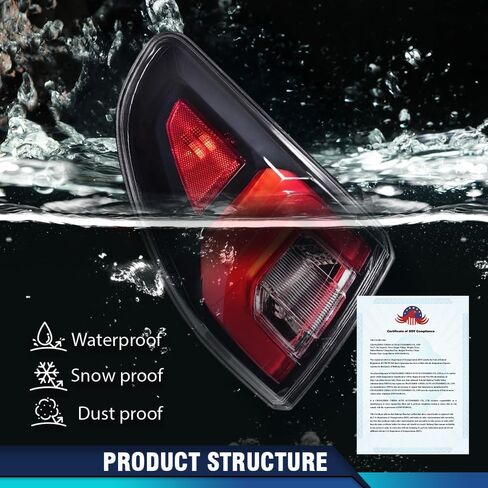 PIT66 LED Tail Lights Rear Light Lamp Assembly Compatible with Acadia SL 2013,2016/Acadia (submodel: Denali, SLE, SLT) 2013-2016/Acadia Limited Base 2017/GMC Left Driver Side 84051375-PFM in Saudi Arabia