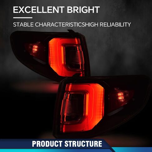 PIT66 LED Tail Lights Rear Light Lamp Assembly Compatible with Acadia SL 2013,2016/Acadia (submodel: Denali, SLE, SLT) 2013-2016/Acadia Limited Base 2017/GMC Left Driver Side 84051375-PFM in Saudi Arabia