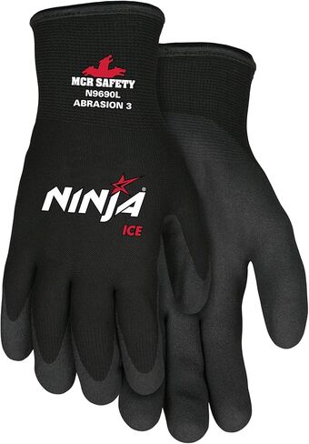 Memphis Glove Ninja Ice 15 Gauge Black Nylon Cold Weather Glove in Kuwait