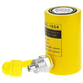 QWORK Hydraulic Cylinder Jack 10T 2" Stroke Porta Power Ram Jack - Heavy-Duty Single Acting for Lifting, Jacking, and Shoveling with Automatic Retraction and Oil Hose Included in Kuwait