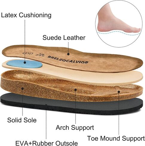 Women's Suede Clogs Men's Slip-On Mules Non-Slip Potato Shoes Arch Support Sandals with Adjustable Buckle for Indoor & Outdoor Use in Saudi Arabia