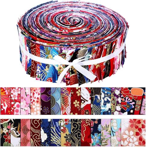 70 Pcs Sunflower Jelly Cotton Fabric Patchwork Roll, 2.55 Inch Cotton Sunflower Jelly Fabric Quilting Strips for Quilters and Sewing DIY Crafts in Saudi Arabia