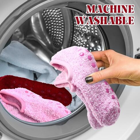 Foaincore 10 Pairs Cozy Winter Fuzzy Women Socks Fluffy Grip Slippers Non Skid Soft Winter Slipper Socks with Grippers for Women Adult House Home Yoga Hospital Christmas Gifts, Multicolored, One Size in Kuwait